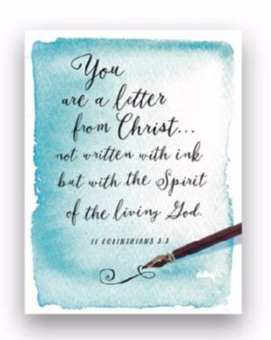 Note Card-Blank-Written Ink-II Corinthians 3:3 NCV