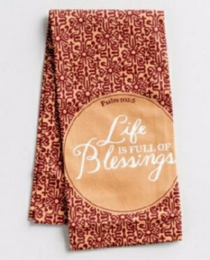 PRE-ORDER: Tea Towel-Life Is Full Of Blessing-Psalm 103:5 (Au