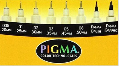 Pigma Micron Set-Black (8 Pc Assorted Nibs) Pen