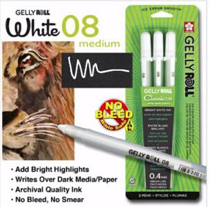 Gelly Roll Classic (08)-White (Carded) (Pack O Pen