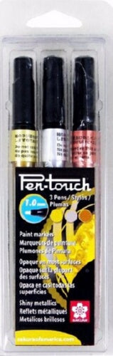 Touch Paint Marker (1.0 mm) Fine (3 Pack Assor Pen