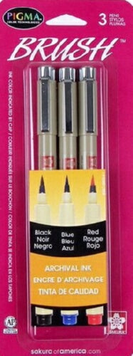 Pigma Brush Pens (Set Of 3 Colors)