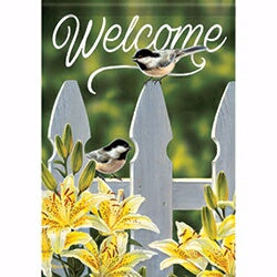 Flag-Garden-Chickadee Garden Gate (12.5" x 18")