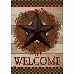 Flag-Garden-Welcome Barn Star (12.5" x 18")