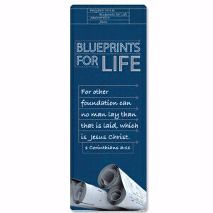 Jumbo Bookmark-Blueprints For Life (1 Cor 3:11 KJV