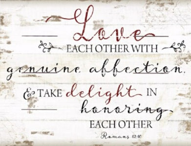 Rustic Pallet Art-Love Each Other (9 x 12)