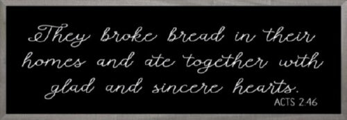 Framed Art-Broke Bread (Black) (6 X 18) (Farmhouse
