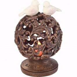 Sculpture-Bless This Family Solar Garden Orb (10"