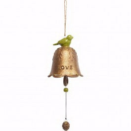 Hanging Bell-Love (8")-Ceramic