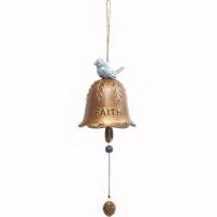 Hanging Bell-Faith (8")-Ceramic
