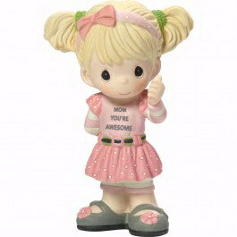 Figurine-Mom You're Awesome/Girl-Bisque Porcelain