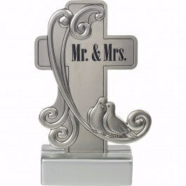 Cross-Tabletop-Mr. & Mrs. (6.25")-Zinc Alloy