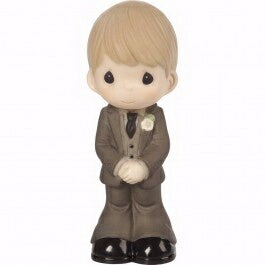 Figurine-Groom Wedding Cake Topper-Blond Hair  Lig