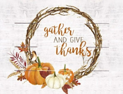 Rustic Pallet Art-Gather And Give Thanks (9 x 12)