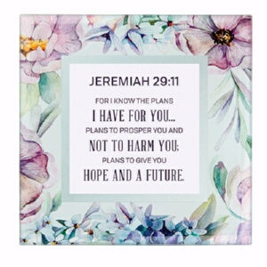 Framed Art-Tabletop-Jeremiah 29:11 (7" x 7")