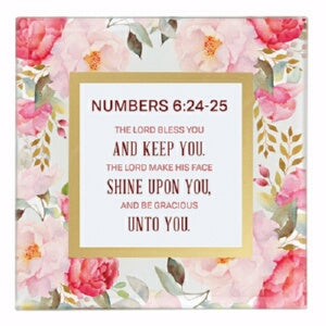 Framed Art-Tabletop-Numbers 6:24-25 (7" x 7")