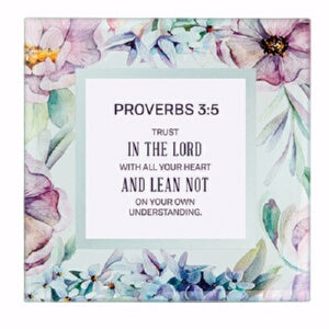 Framed Art-Tabletop-Proverbs 3:5 (7" x 7")