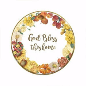 Plate-Tabletop-God Bless This Home-Mini w/Stand (4