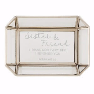 Tabletop Tray-Sister/Friend (Philippians 1:3) (7"