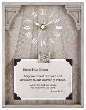 Clock-Framed Tabletop-Home (Joshua 24:15) (7" x 9"