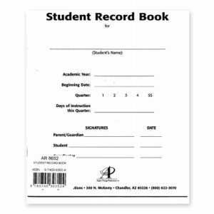 LIFEPAC Home School Resources Set of 4 Student Record Books