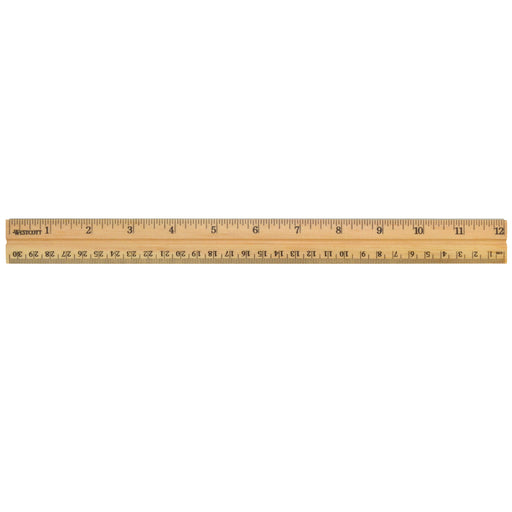 (36 Ea) School Ruler Wood 12 In Single