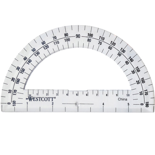 (36 Ea) Protractor 6in 180 Degree Clear