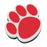 (6 Ea) Magnetic Whiteboard Eraser Red Paw