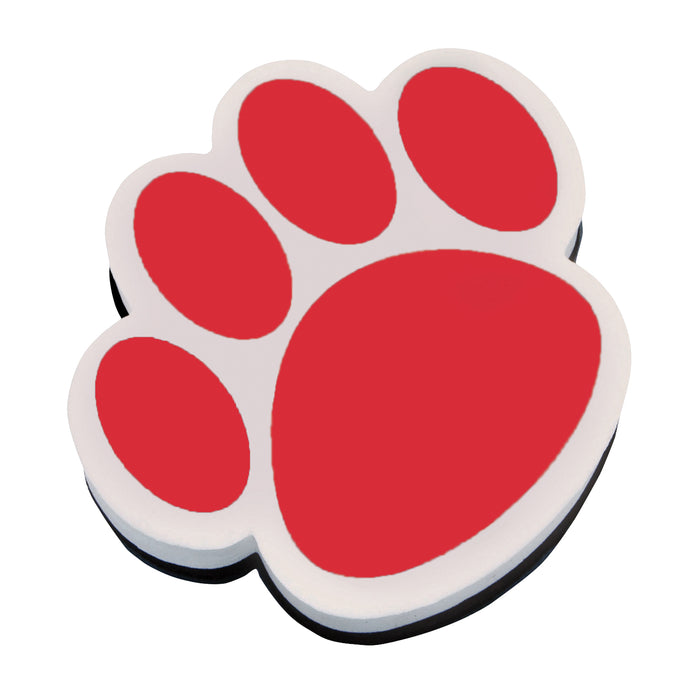 (6 Ea) Magnetic Whiteboard Eraser Red Paw