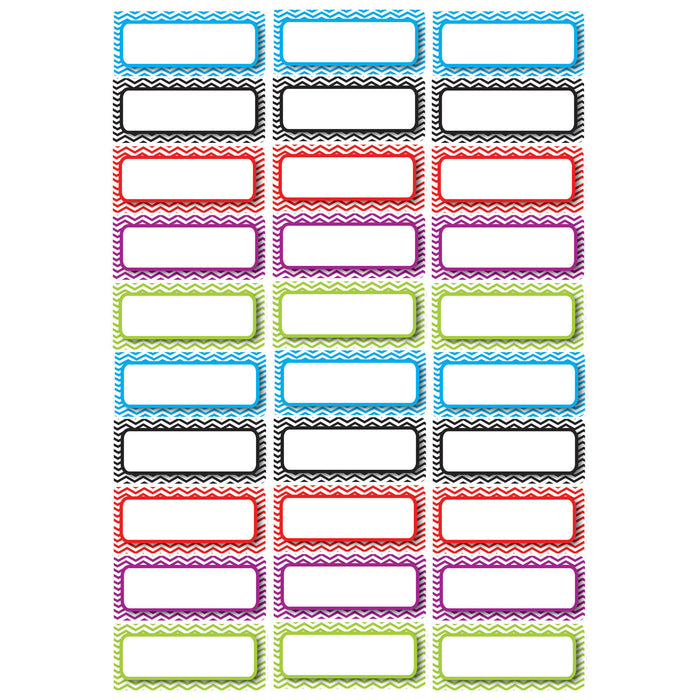 (3 Pk) Die Cut Magnets Assorted Color Chevron Nameplates