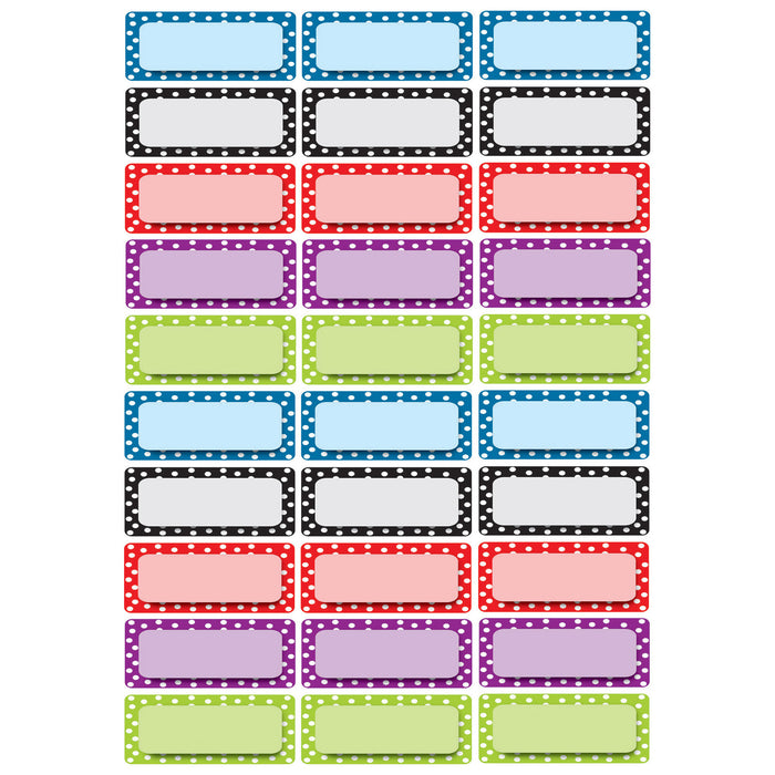 (3 Pk) Die Cut Magnets Assorted Color Dotsnameplates
