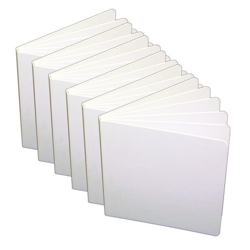 (6 Ea) White Hardcover Blank Book 11x8-1-2