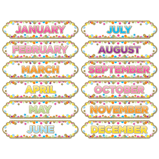 (6 Pk) Magnetic Confetti Months Of The Yr