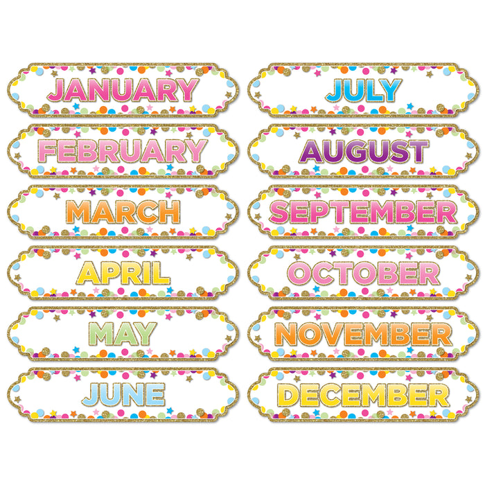 (6 Pk) Magnetic Confetti Months Of The Yr