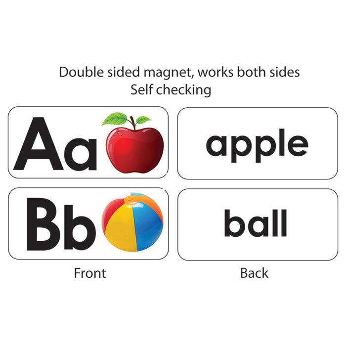 (3 Pk) Abc Picture Words Double Sided Magnets