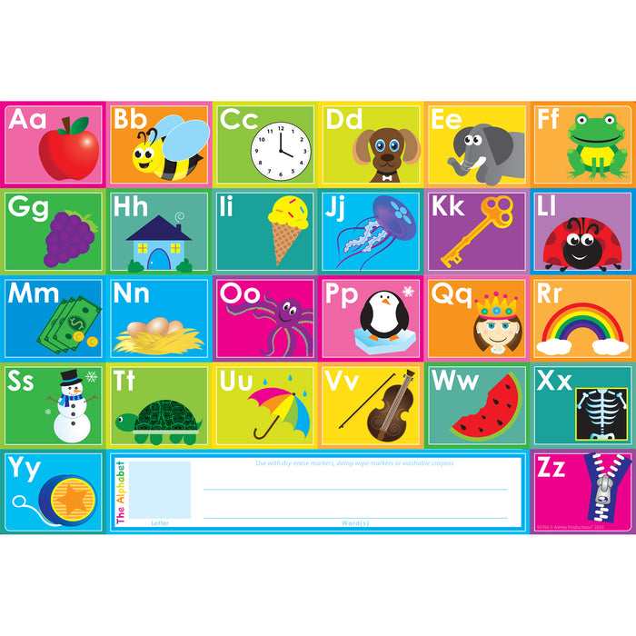 10ct Abcs Learning Placemat 13x19 Single Sided Smart Poly