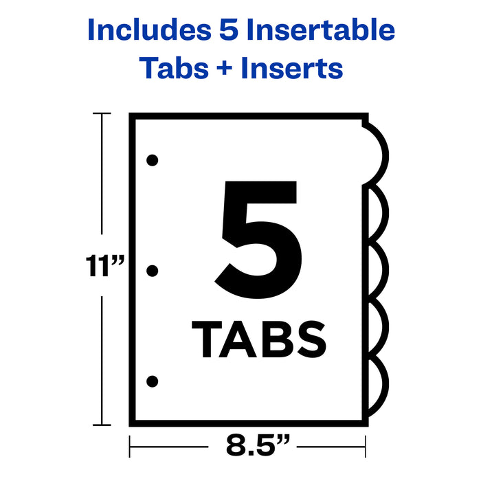 (6 Pk) 5 Tab Edge Insertabl Divider