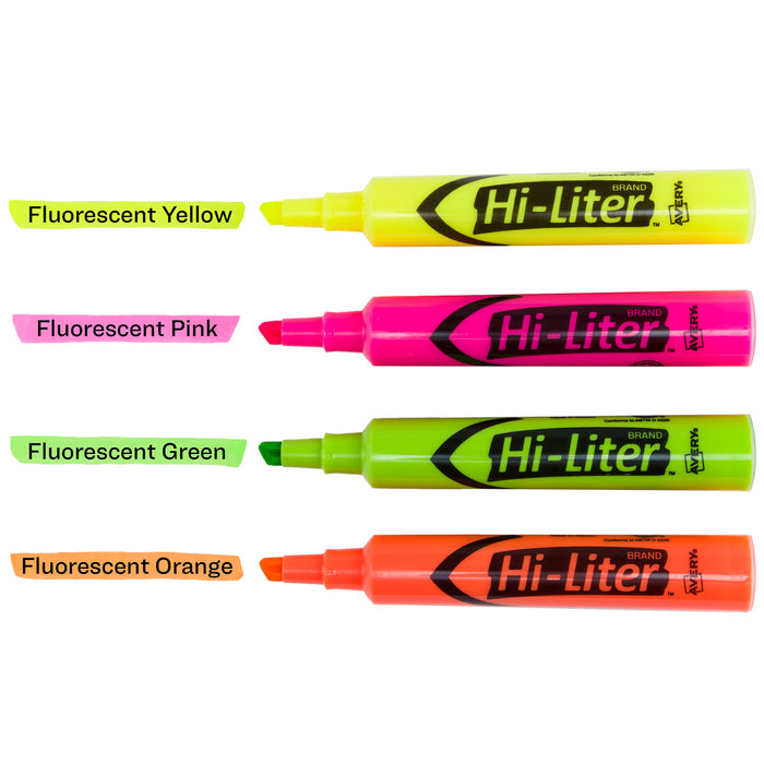 (4 St) 4ct Hi-liter Highlighters Fluorescent