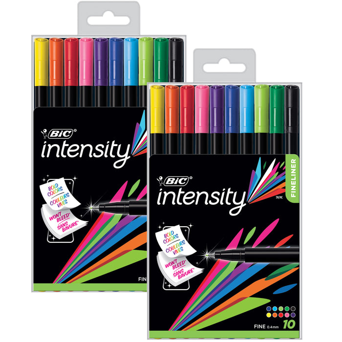 (2 Pk) Bic Intensity Fineliner Pens 10pk