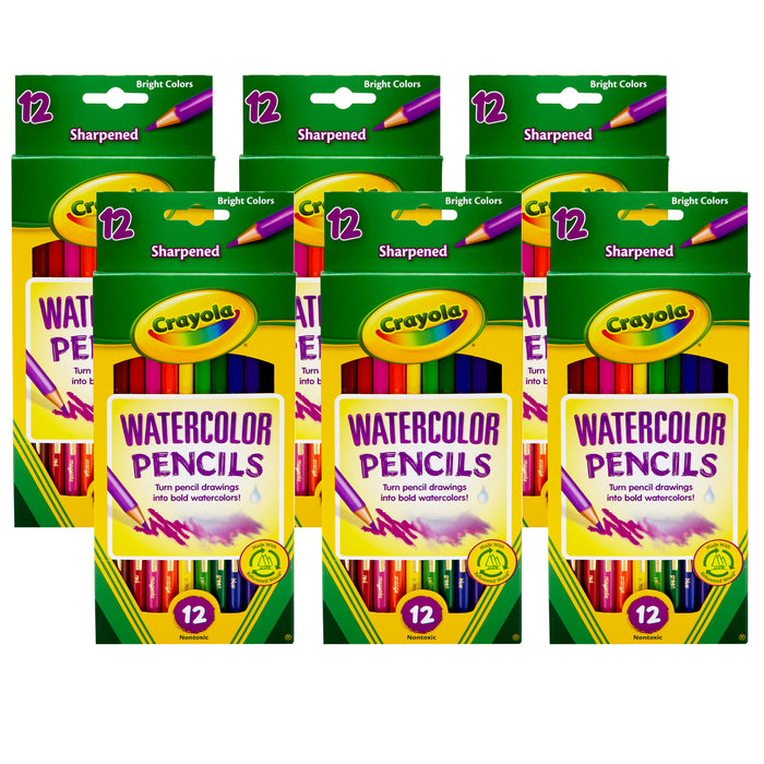(6 Bx) Watercolor Pencils 12ct Per Bx Full Length
