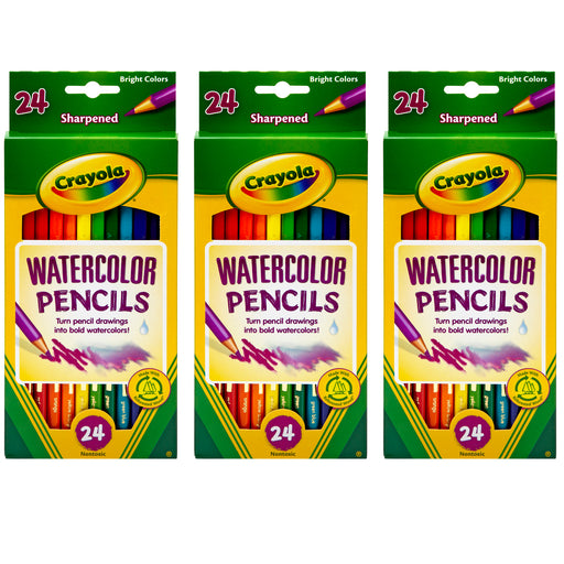 (3 Bx) Crayola Watercolor Pencils 24ct Per Bx