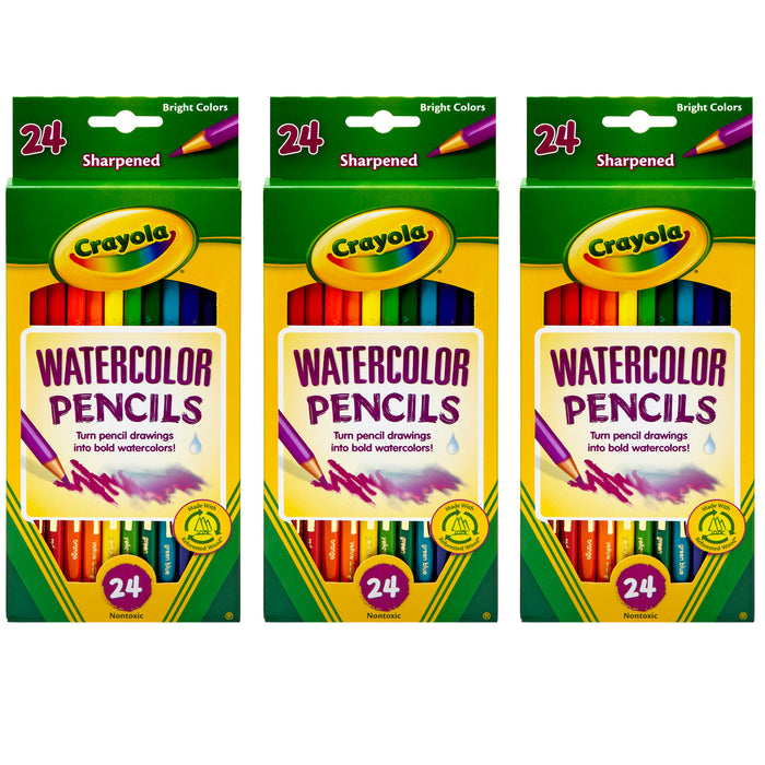 (3 Bx) Crayola Watercolor Pencils 24ct Per Bx