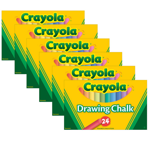 (6 Bx) Crayola Colored Drawing Chalk 24ct Per Bx
