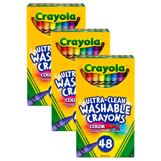 (3 Pk) 48 Ct Ultra-clean Washable Crayons Regular Size