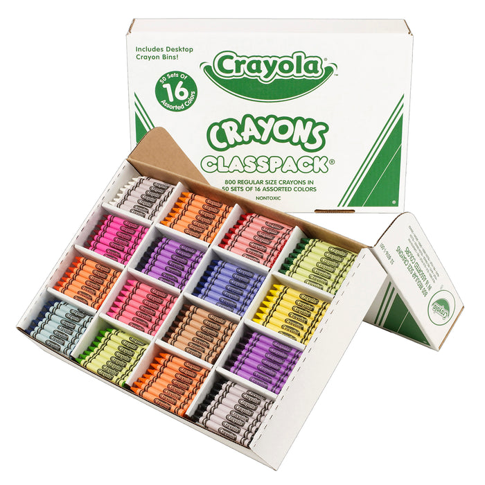 Crayola Crayons Classpacks 16 Color Reg Size 800 Crayons