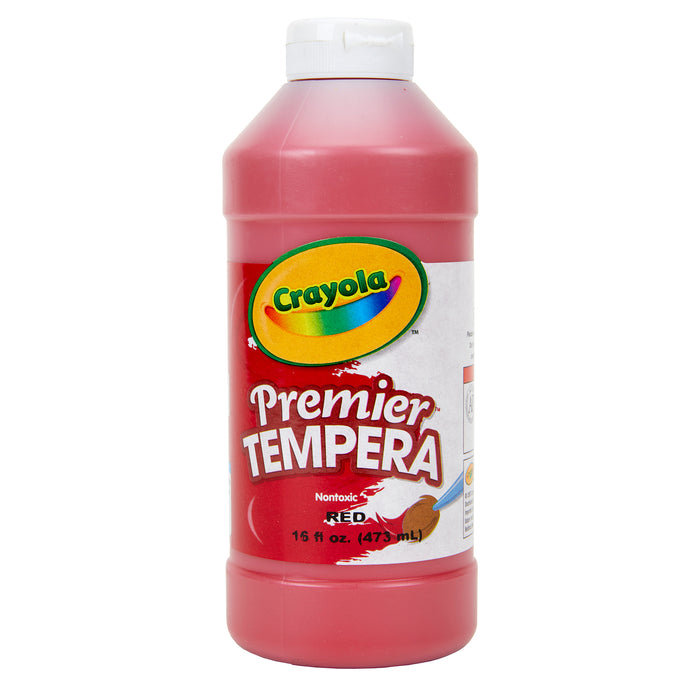 (3 Ea) 16oz Red Premier Tempera Crayola
