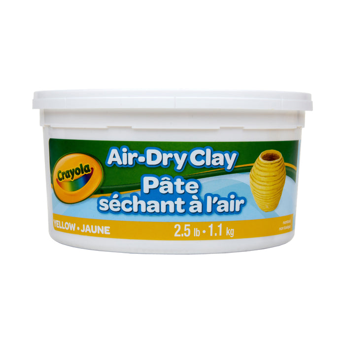 (4 Ea) 2.5lb Air Dry Clay Tub Ylw