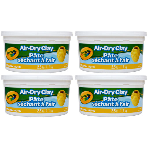 (4 Ea) 2.5lb Air Dry Clay Tub Ylw