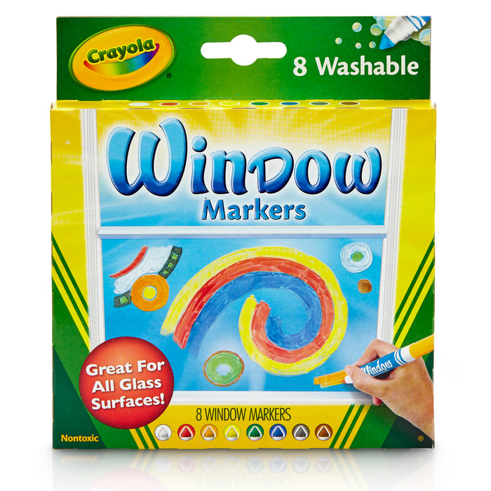 (3 Bx) Crayola 8ct Per Bx Washable Window Markers