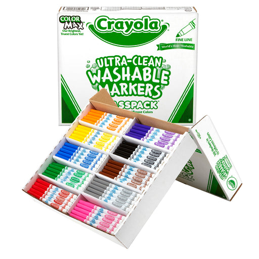 Crayola Washable Classpack 10 Asst Colors 200 Ct Fine Tip